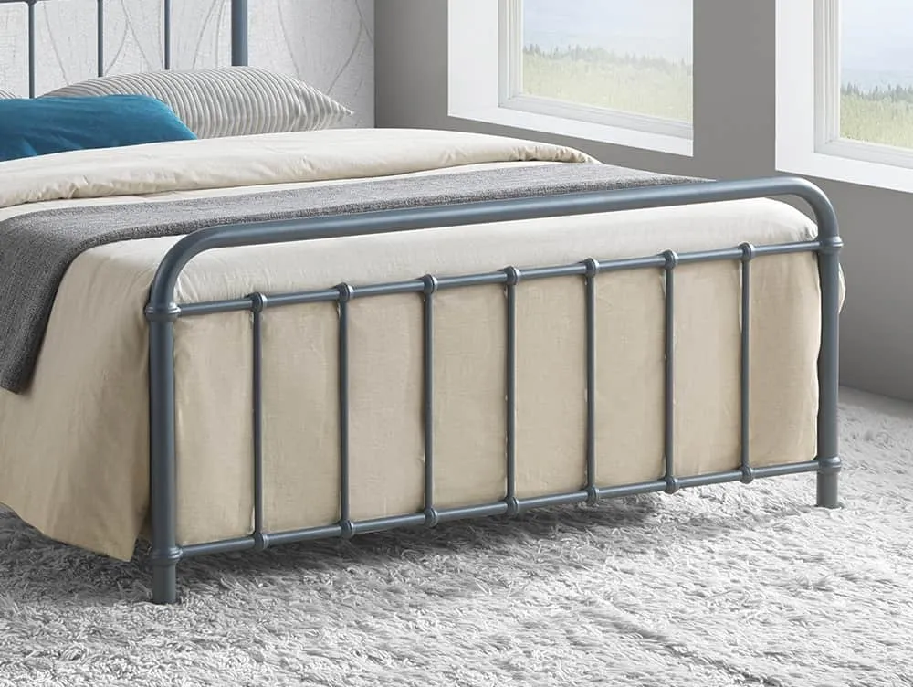 Time Living Time Living Miami 4ft Small Double Grey Metal Bed Frame