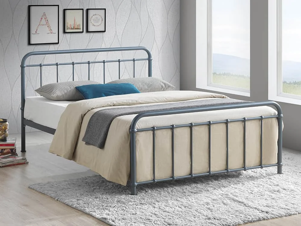 Time Living Time Living Miami 5ft King Size Grey Metal Bed Frame