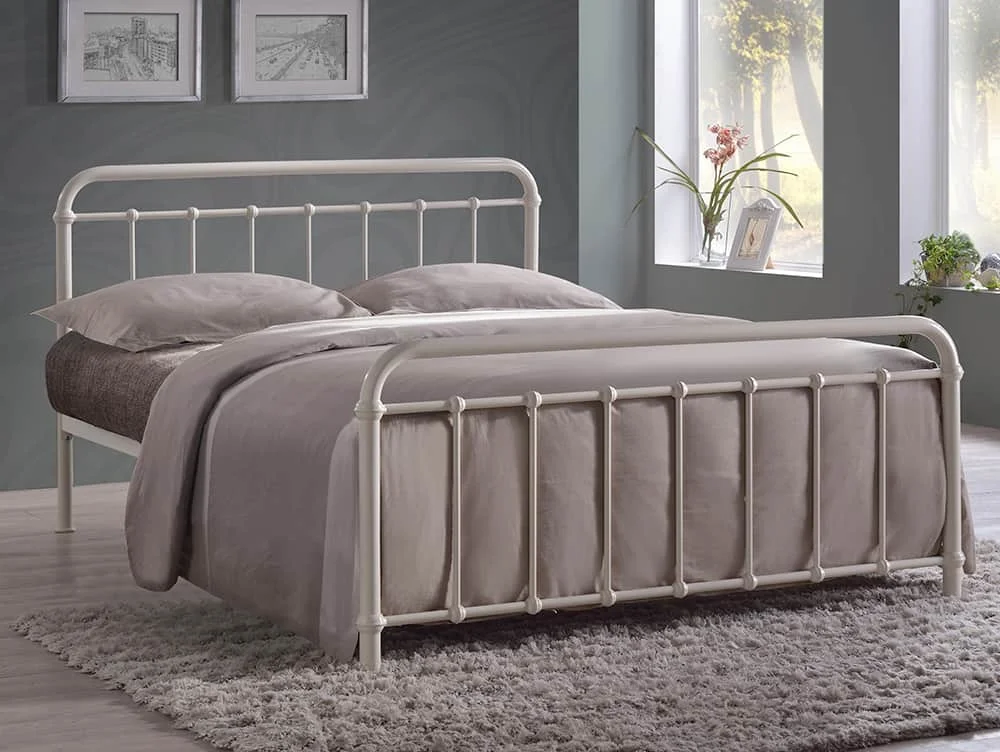 Time Living Time Living Miami 4ft Small Double Ivory Metal Bed Frame