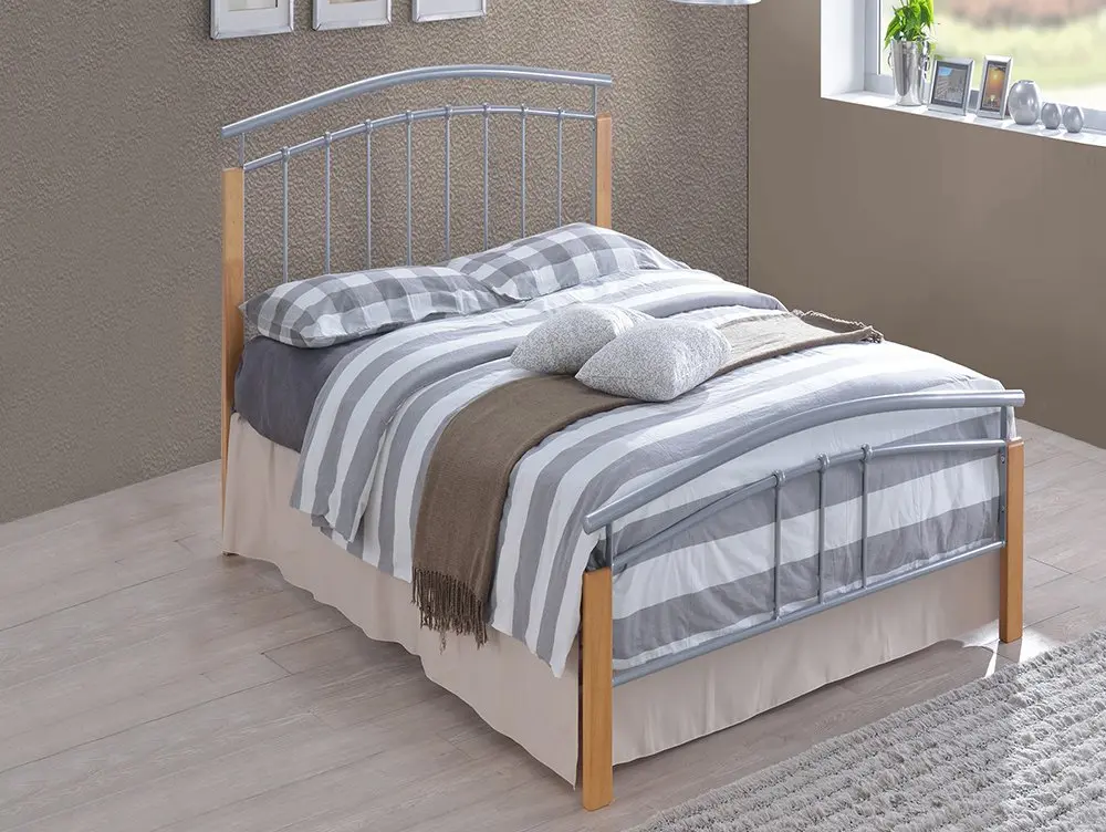 Time Living Time Living Tetras 3ft Single Silver and Beech Metal Bed Frame