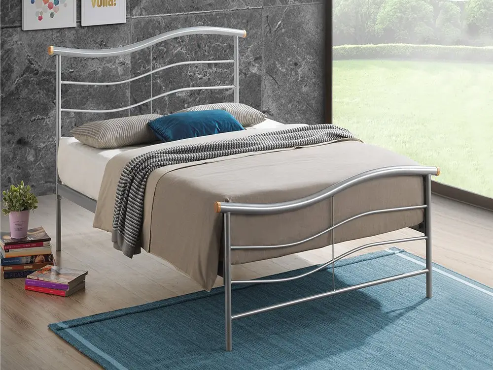 Time Living Time Living Waverley 3ft Single Silver Metal Bed Frame