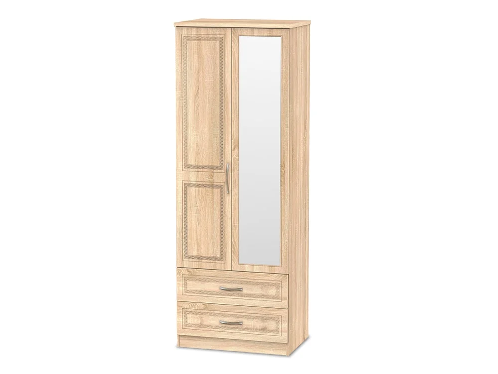 Welcome Welcome Dorset 2 Door 2 Drawer Mirrored Double Wardrobe (Assembled)