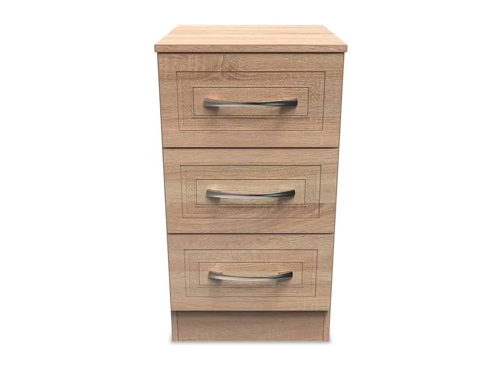 Welcome Welcome Dorset 3 Drawer Bedside Table (Assembled)