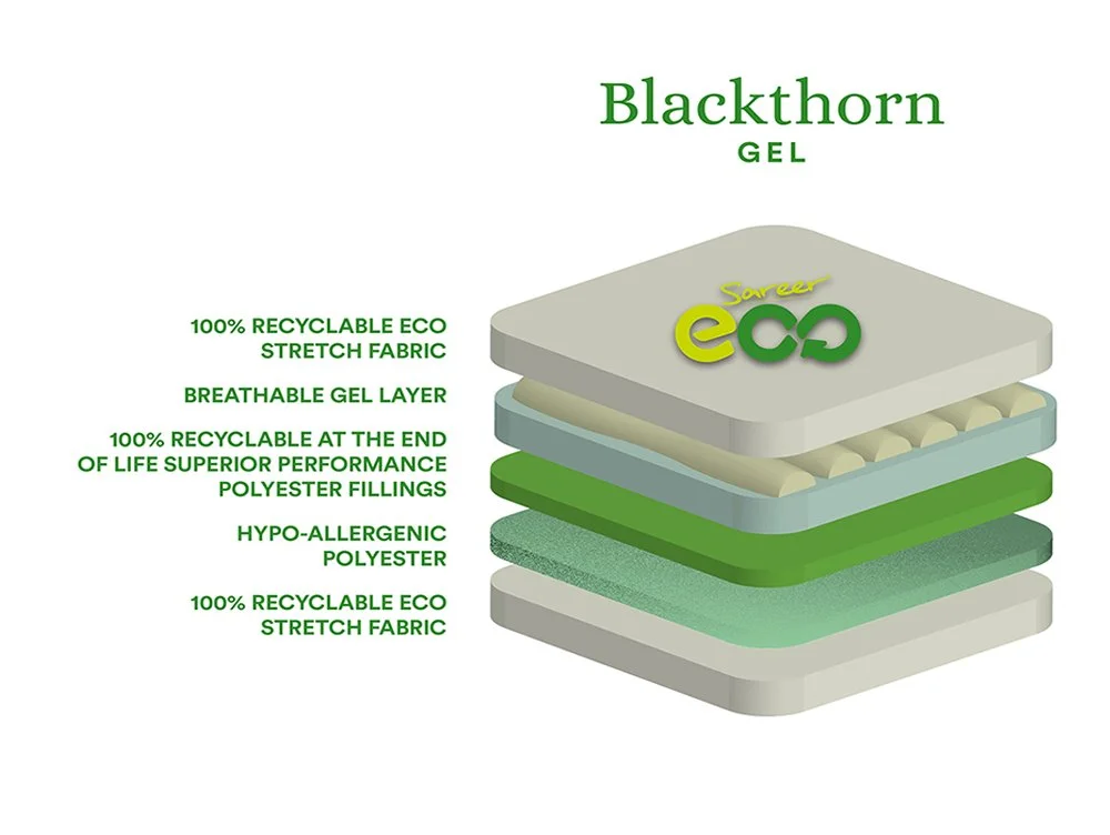 Sareer Sareer Eco Blackthorn Gel 4ft Small Double Mattress in a Box