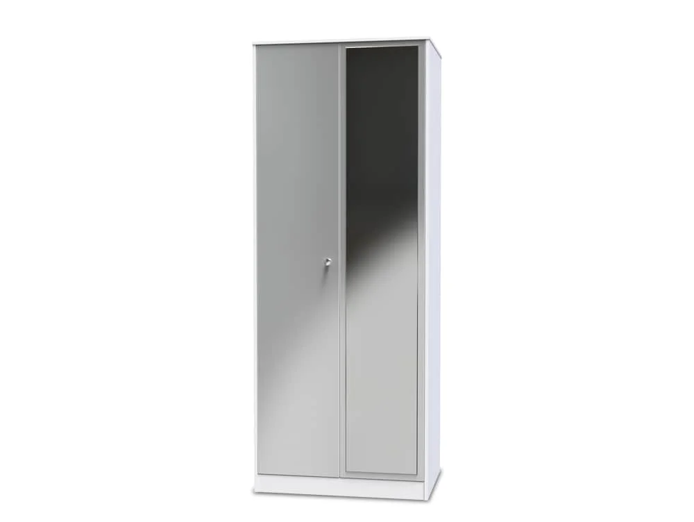 Welcome Welcome Padstow 2 Door Tall Mirrored Double Wardrobe (Assembled)