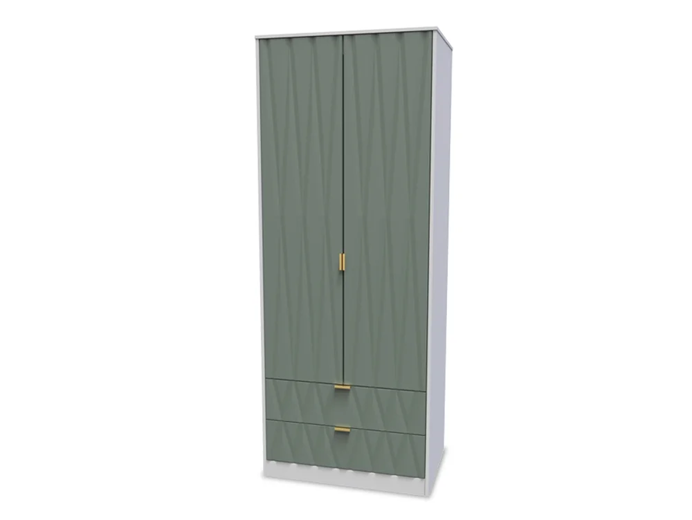 Welcome Welcome Las Vegas 2 Door 2 Drawer Tall Double Wardrobe (Assembled)