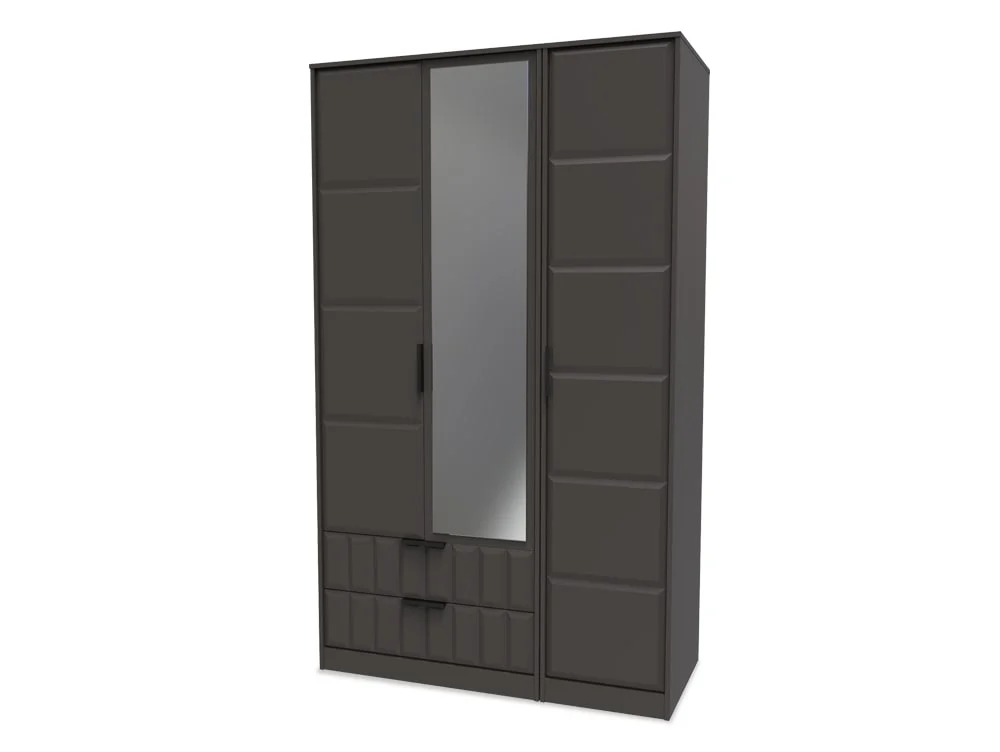 Welcome Welcome New York 3 Door 2 Drawer Tall Mirrored Wardrobe (Assembled)