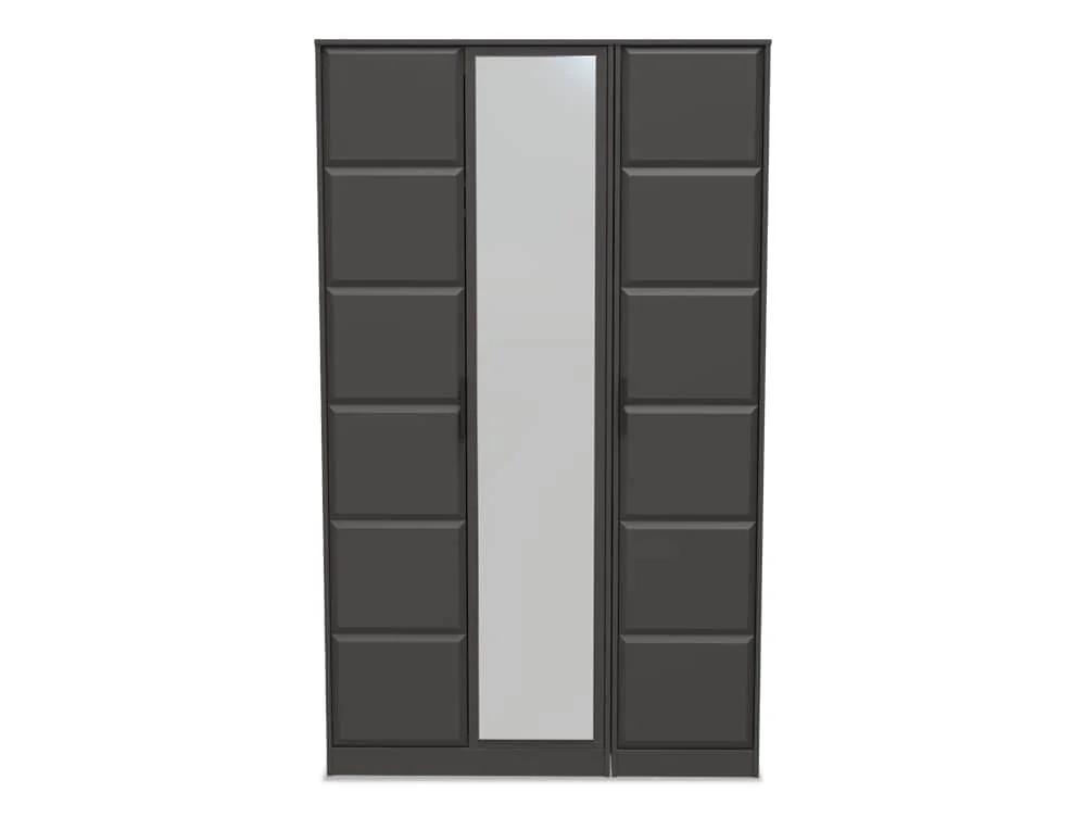 Welcome Welcome New York 3 Door Tall Mirrored Triple Wardrobe (Assembled)