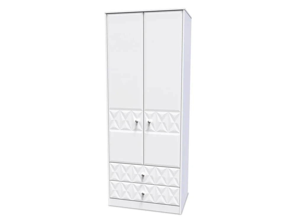 Welcome Welcome San Jose 2 Door 2 Drawer Tall Double Wardrobe (Assembled)