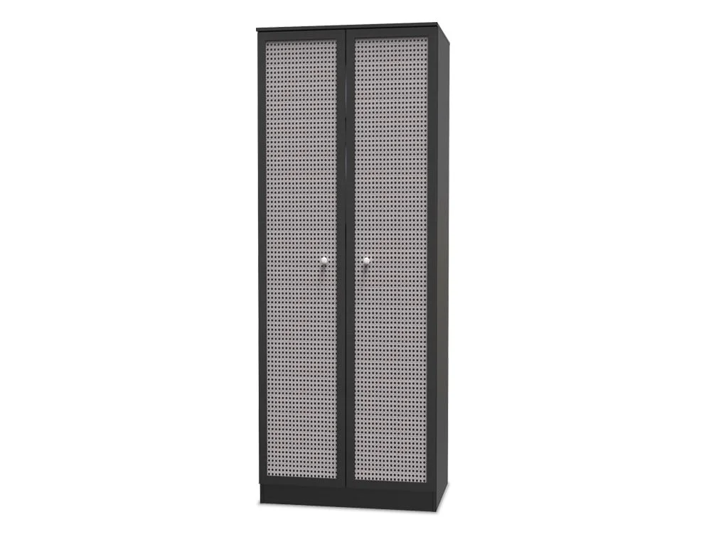 Welcome Welcome Rattan Look 2 Door Tall Double Wardrobe (Assembled)