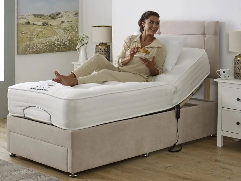 Flexisleep Flexisleep Eco Natural Pocket 2000 Electric Adjustable 3ft6 Large Single Bed