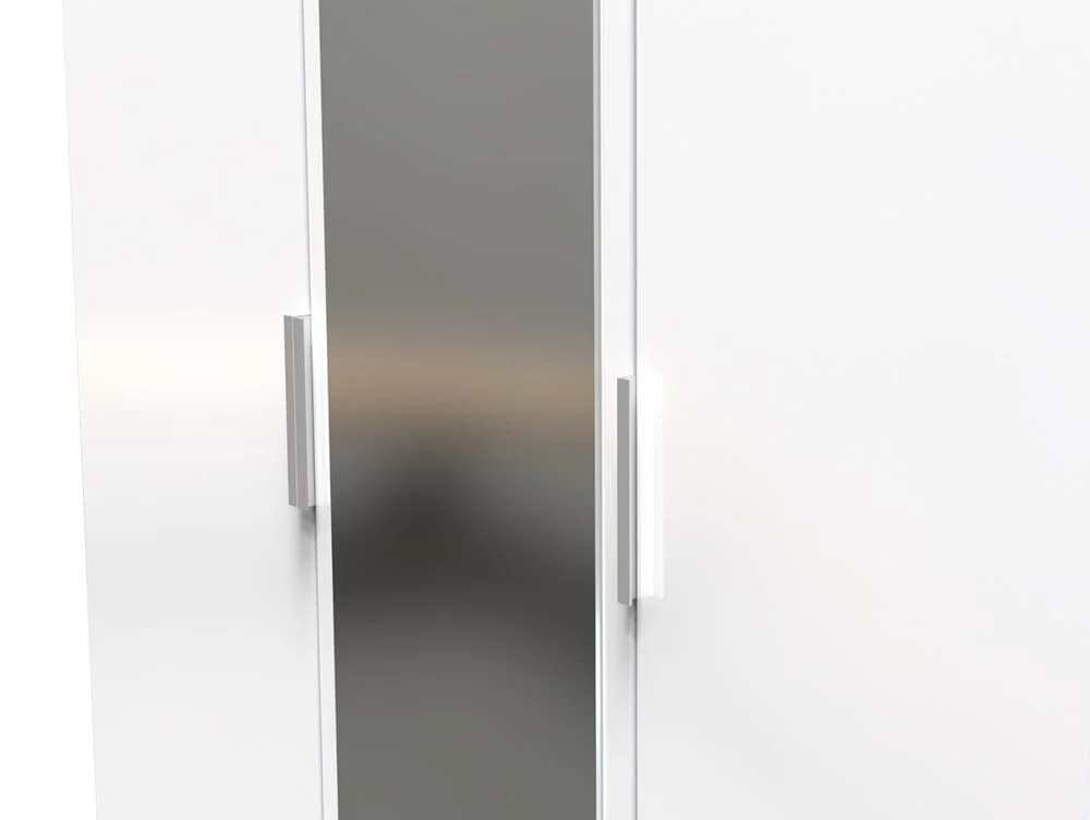 Welcome Welcome Plymouth 3 Door Tall Mirrored Triple Wardrobe (Assembled)