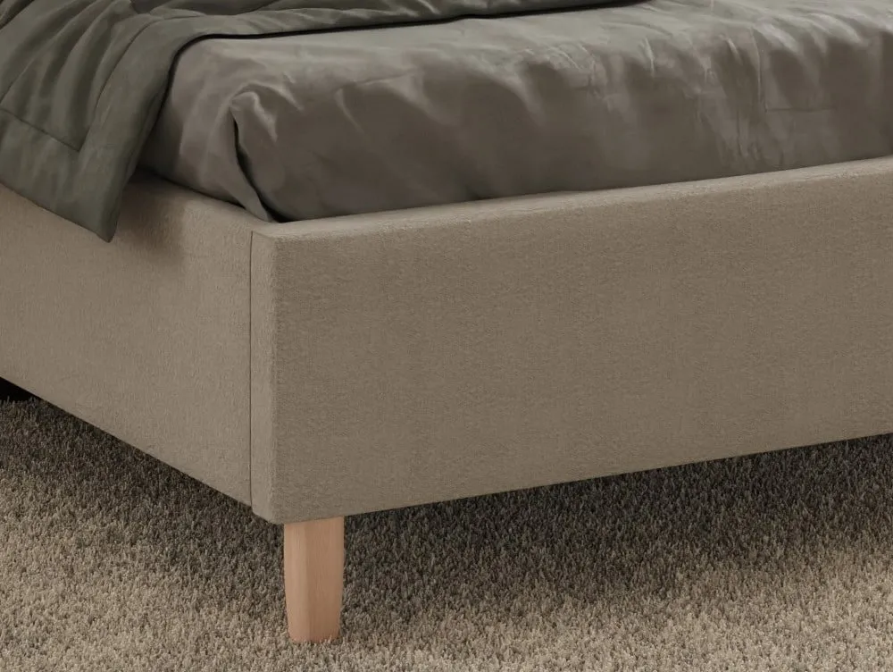 GFW GFW Florence Stone Boucle Ottoman Bed Frame