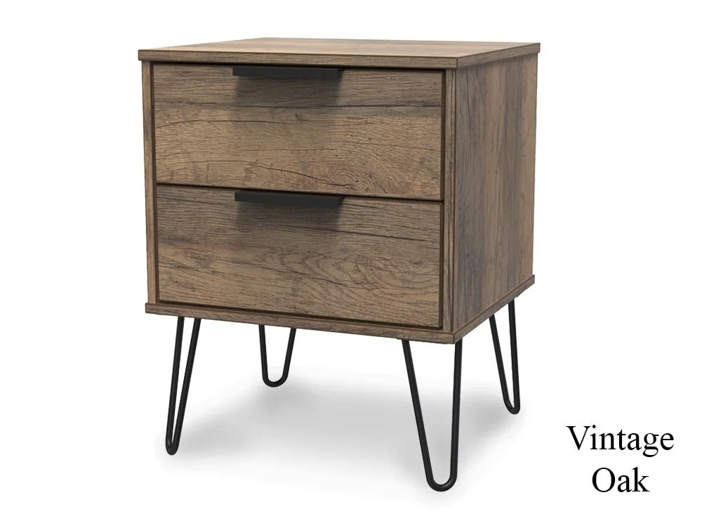 Welcome Welcome Hong Kong 2 Drawer Bedside Table (Assembled)