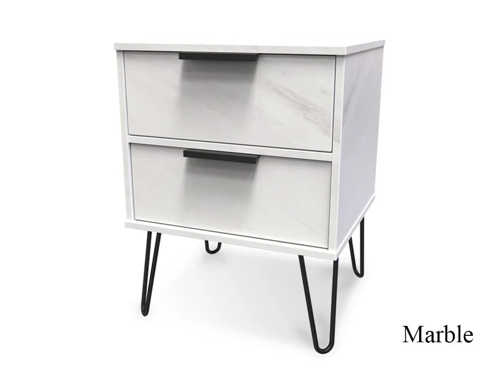 Welcome Welcome Hong Kong 2 Drawer Bedside Table (Assembled)