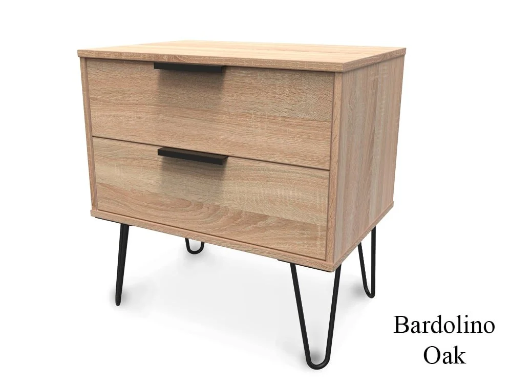 Welcome Welcome Hong Kong 2 Drawer Wide Bedside Table (Assembled)