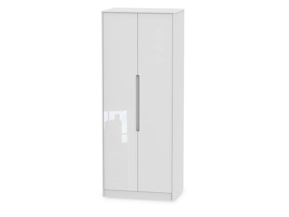 Welcome Welcome Monaco Gloss 2 Door Tall Double Wardrobe (Assembled)