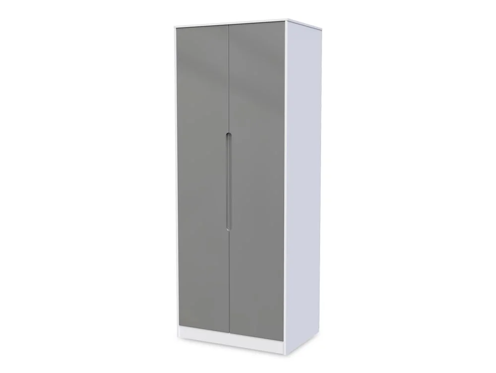 Welcome Welcome Monaco Gloss 2 Door Tall Double Wardrobe (Assembled)