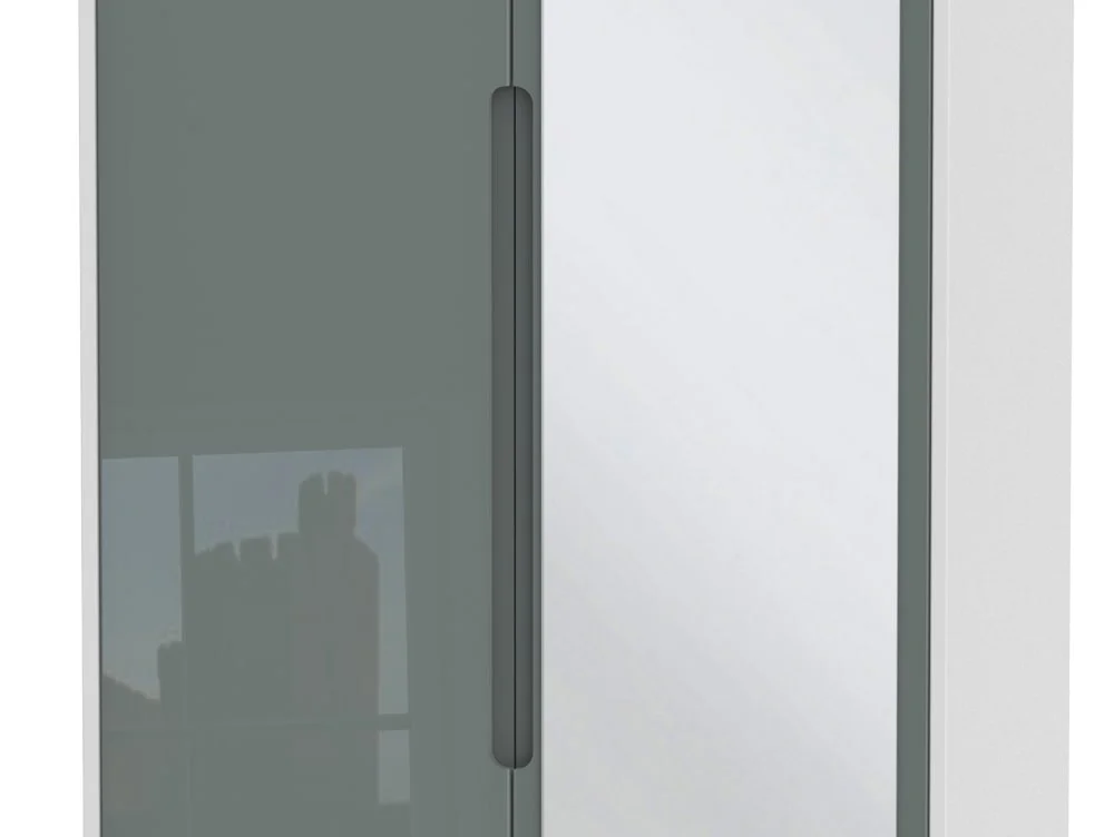 Welcome Welcome Monaco Gloss 2 Door Tall Mirrored Double Wardrobe (Assembled)