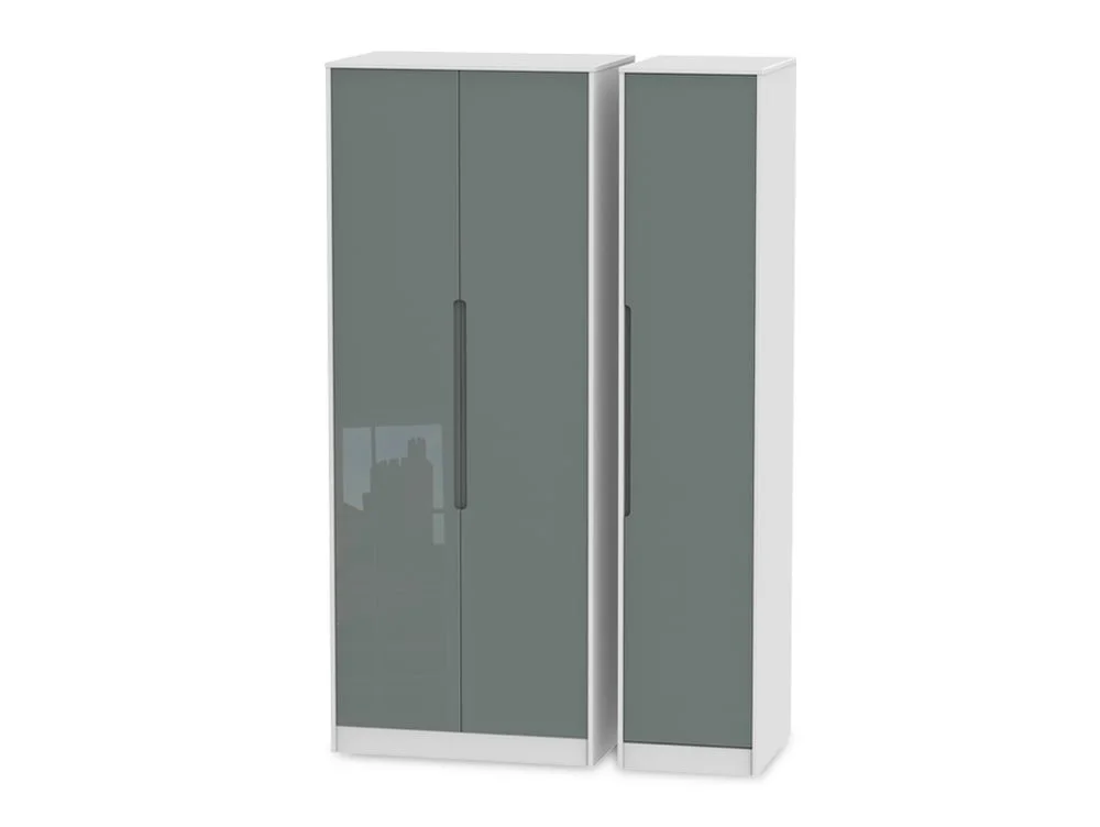 Welcome Welcome Monaco Gloss 3 Door Tall Triple Wardrobe (Assembled)