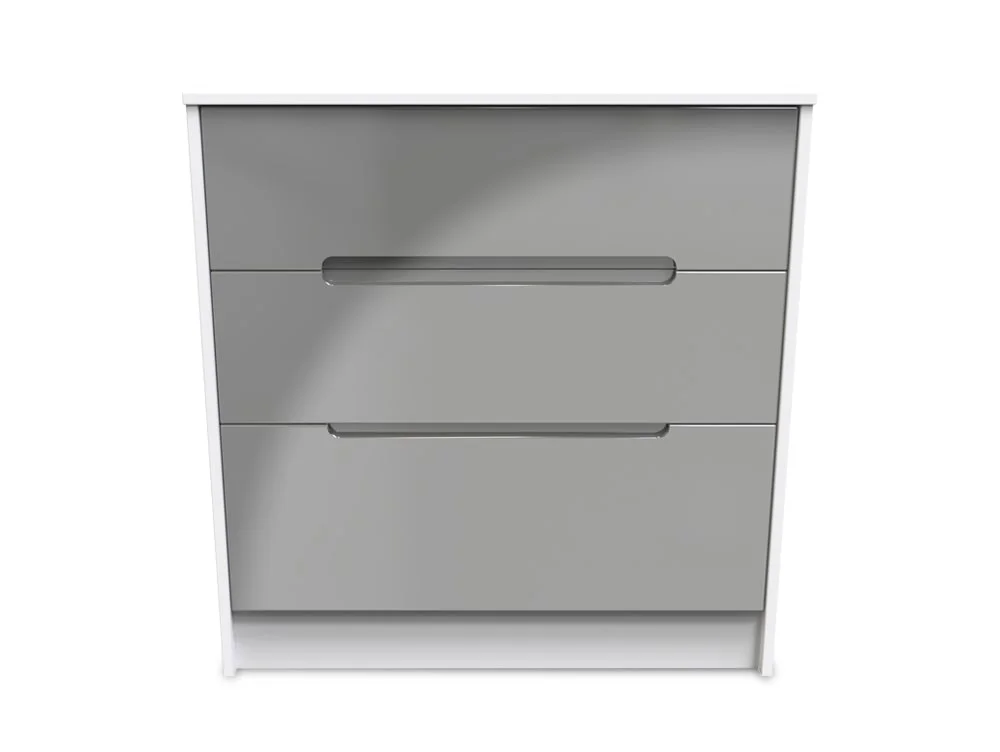 Welcome Welcome Monaco Gloss 3 Drawer Deep Chest of Drawers (Assembled)