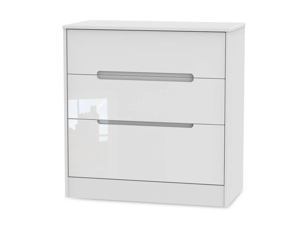 Welcome Welcome Monaco Gloss 3 Drawer Deep Chest of Drawers (Assembled)