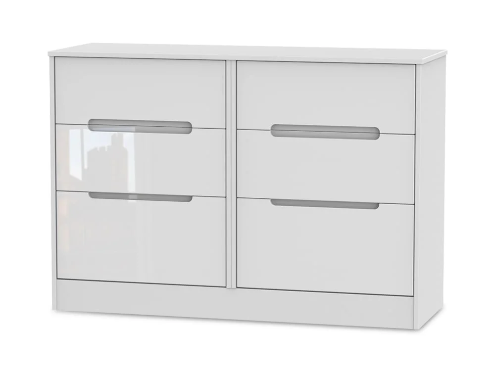Welcome Welcome Monaco Gloss 6 Drawer Midi Chest of Drawers  (Assembled)