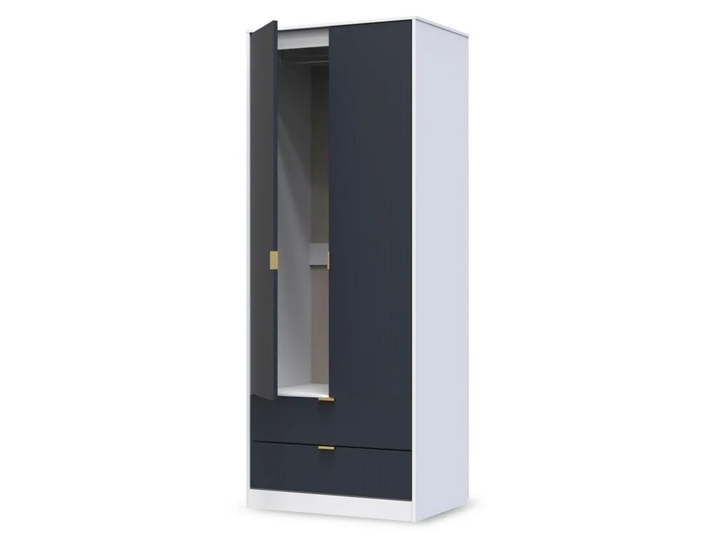 Welcome Welcome Linear 2 Door 2 Drawer Tall Double  Wardrobe (Assembled)