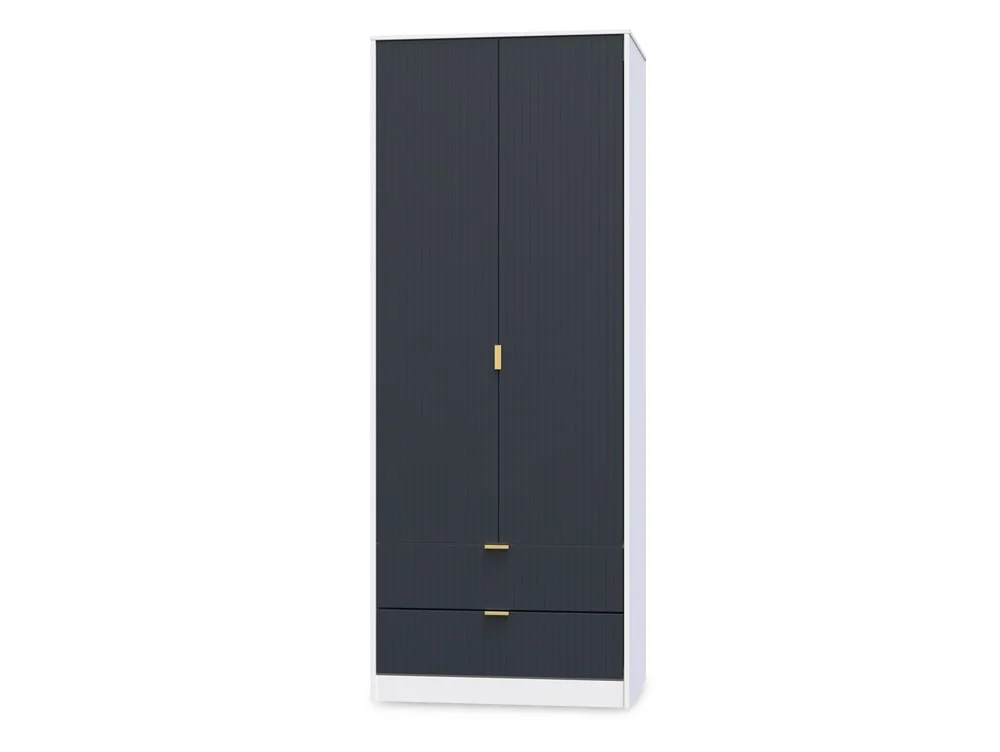 Welcome Welcome Linear 2 Door 2 Drawer Tall Double  Wardrobe (Assembled)