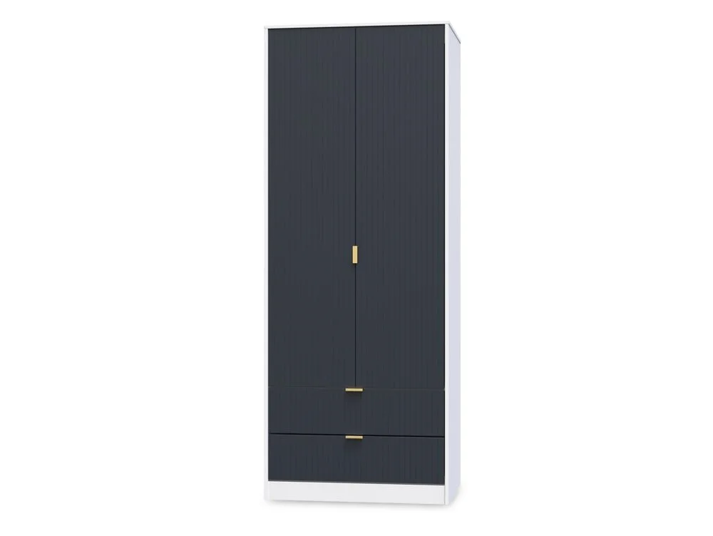 Welcome Welcome Linear 2 Door 2 Drawer Tall Double Wardrobe (Assembled)