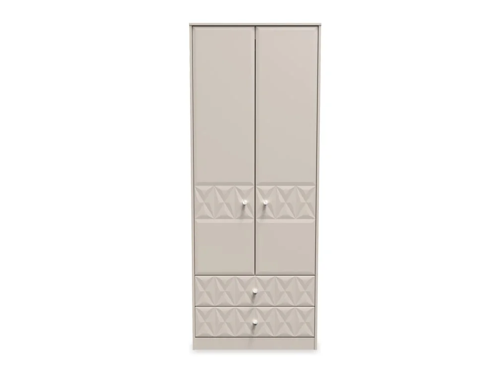 Welcome Welcome Pixel 2 Door 2 Drawer Tall Double Wardrobe (Assembled)