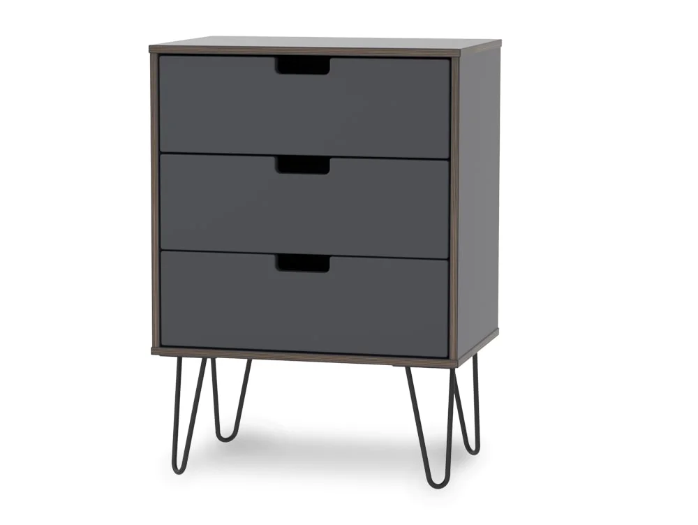 Welcome Welcome Shanghai 3 Drawer Midi Chest of Drawers (Assembled)
