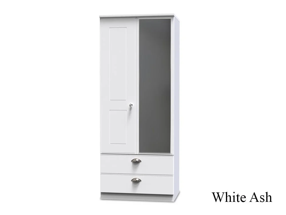 Welcome Welcome Victoria 2 Door 2 Drawer Mirrored Double Wardrobe (Assembled)