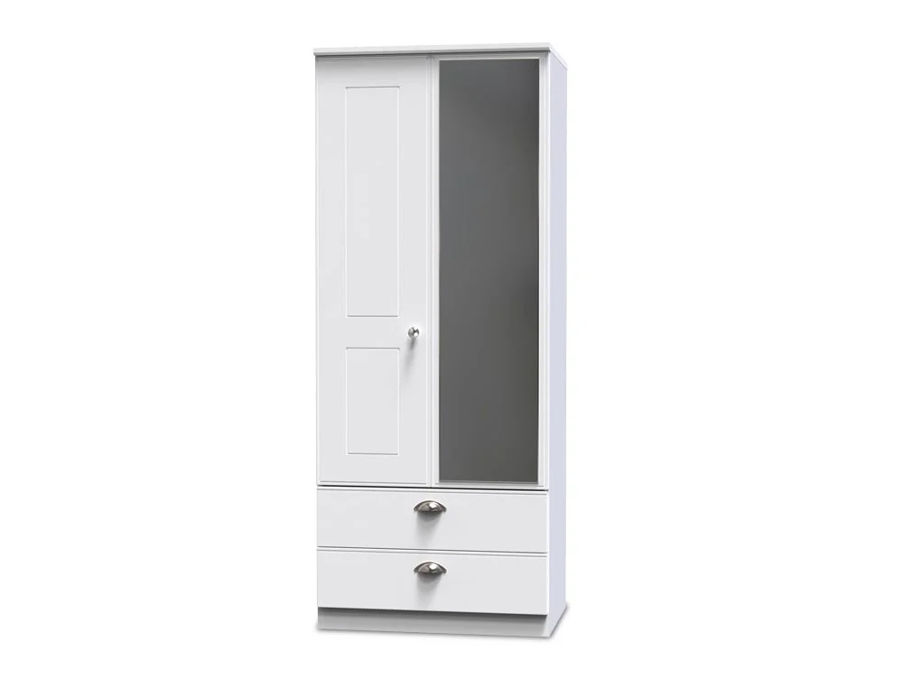 Welcome Welcome Victoria 2 Door 2 Drawer Mirrored Double Wardrobe (Assembled)