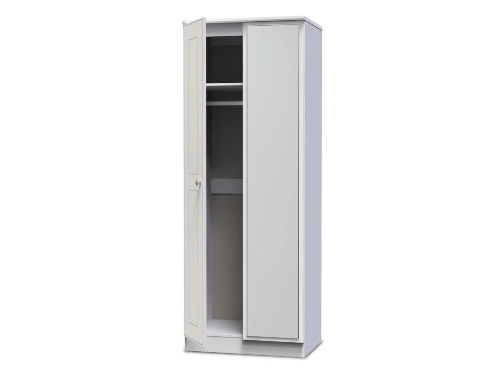 Welcome Welcome Victoria 2 Door Tall Mirrored Double Wardrobe (Assembled)