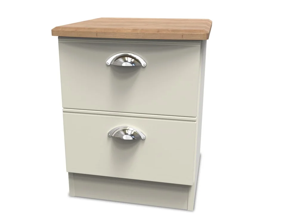 Welcome Welcome Victoria 2 Drawer Small Bedside Table (Assembled)
