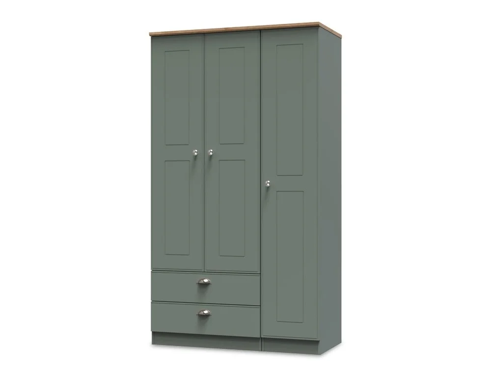 Welcome Welcome Victoria 3 Door 2 Drawer Triple Wardrobe (Assembled)