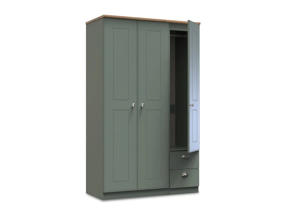 Welcome Welcome Victoria 3 Door 2 Small Drawer Tall Triple Wardrobe (Assembled)