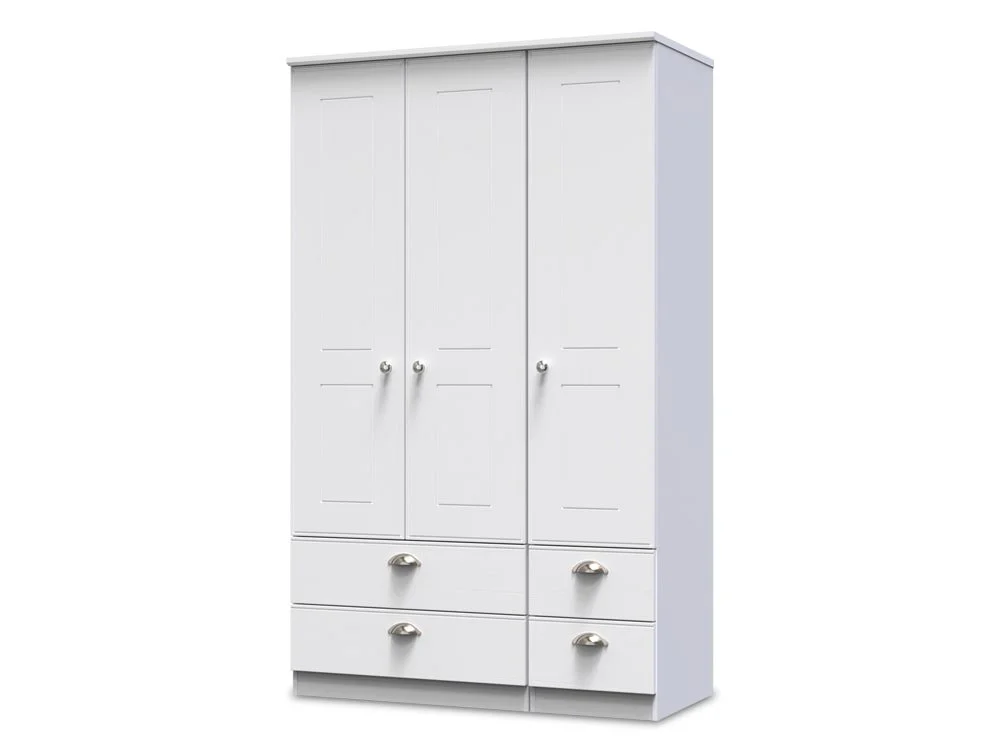 Welcome Welcome Victoria 3 Door 4 Drawer Triple Wardrobe (Assembled)