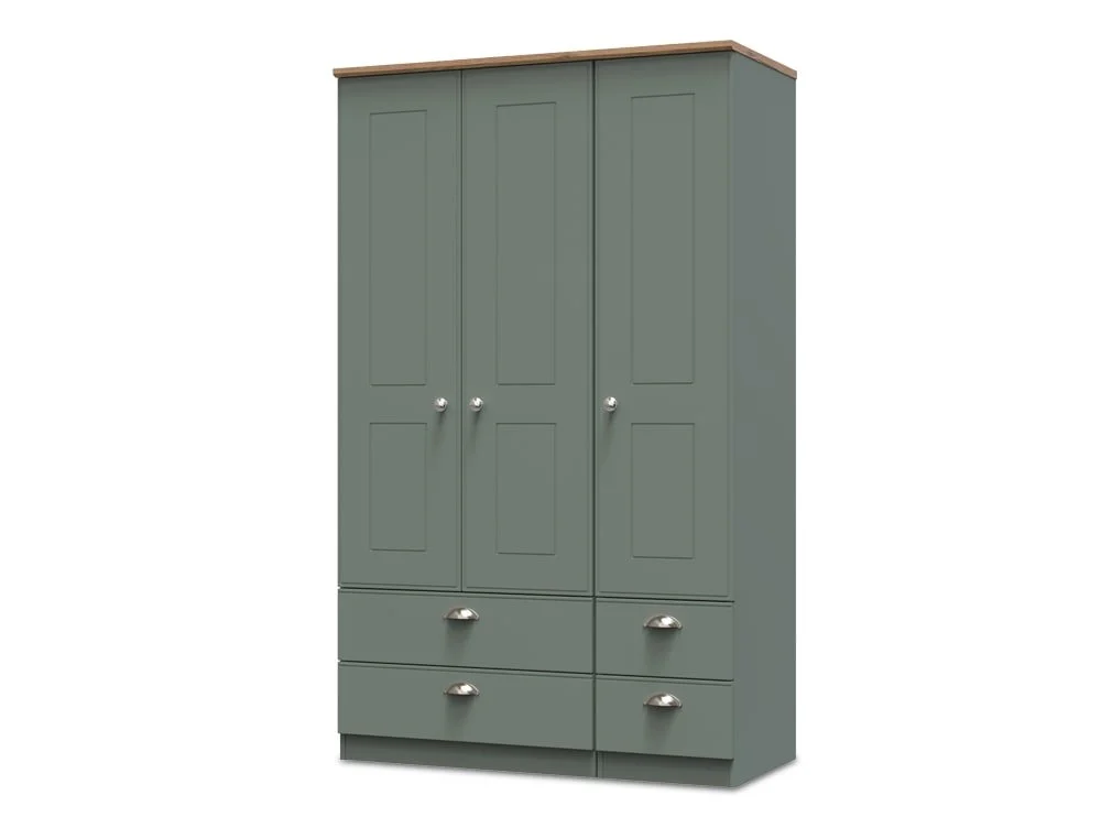 Welcome Welcome Victoria 3 Door 4 Drawer Triple Wardrobe (Assembled)