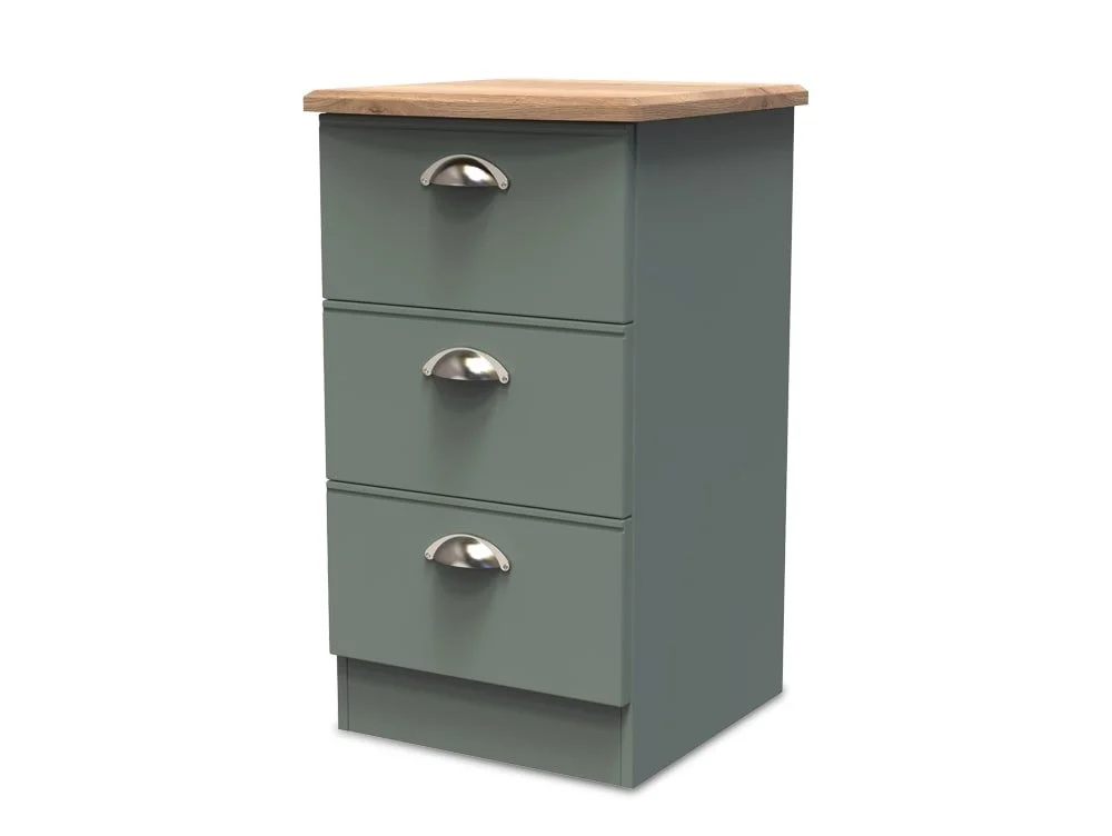 Welcome Welcome Victoria 3 Drawer Bedside Table (Assembled)