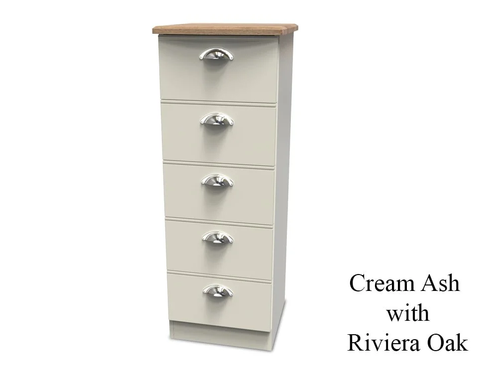 Welcome Welcome Victoria 5 Drawer Tall Narrow Chest of Drawers (Assembled)