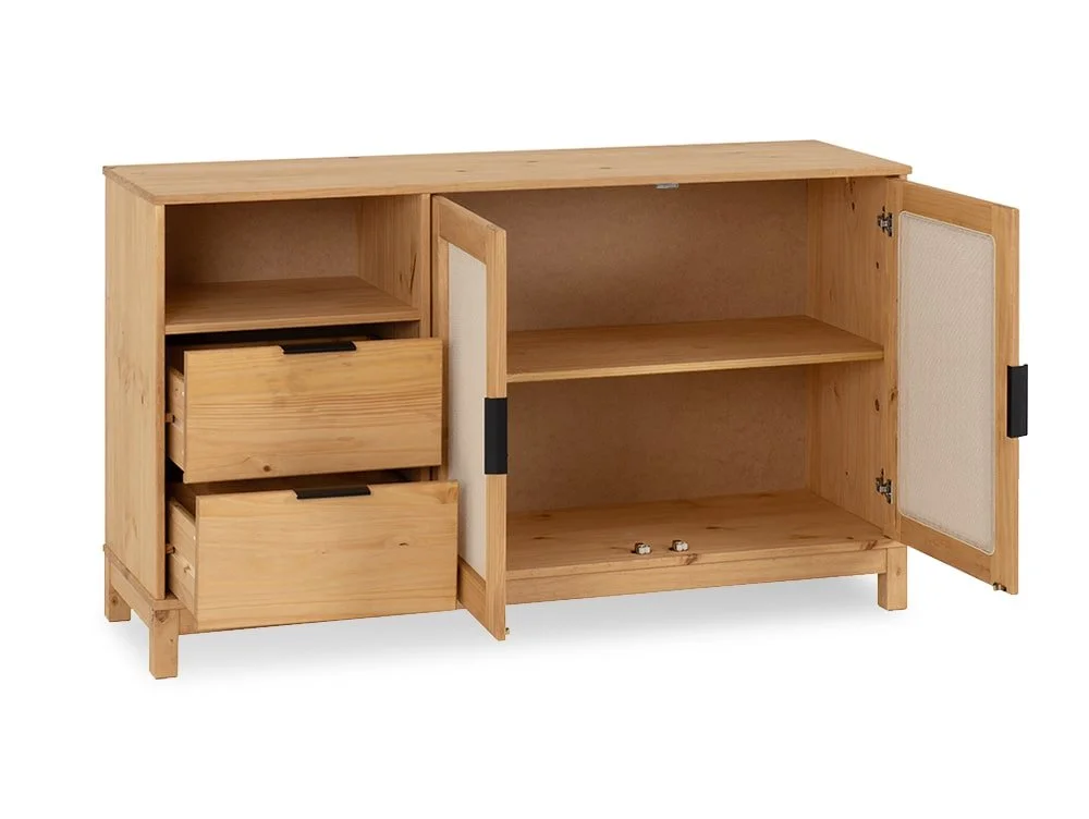 Seconique Seconique Corona Rattan and Pine 2 Door 2 Drawer Sideboard