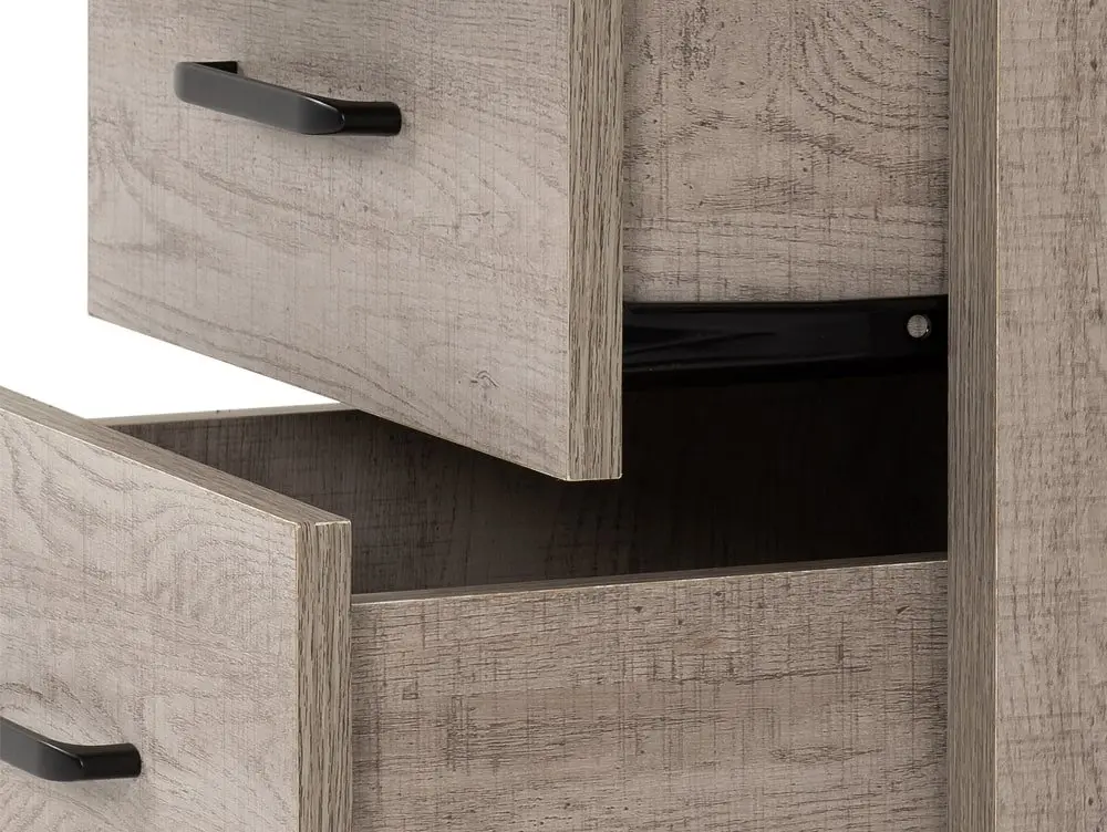 Seconique Seconique Oliver Light Oak 3 Drawer Bedside Table