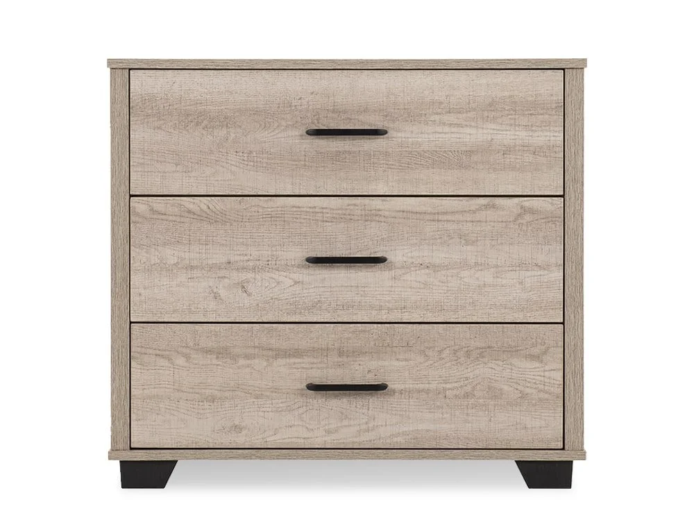 Seconique Seconique Oliver Light Oak 3 Drawer Chest of Drawers