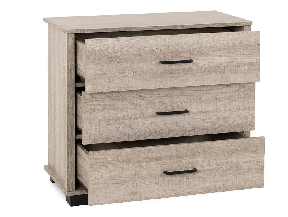 Seconique Seconique Oliver Light Oak 3 Drawer Chest of Drawers