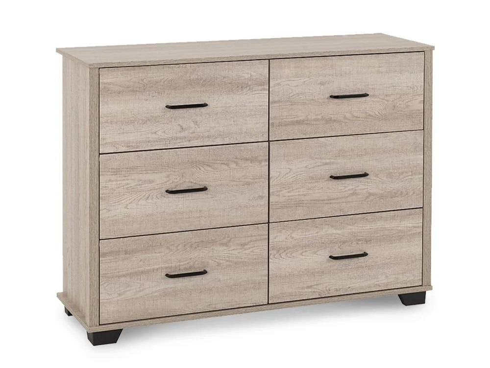 Seconique Seconique Oliver Light Oak 6 Drawer Chest of Drawers