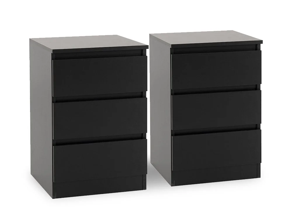 Seconique Seconique Malvern Black 4 Piece Large Bedroom Furniture Package