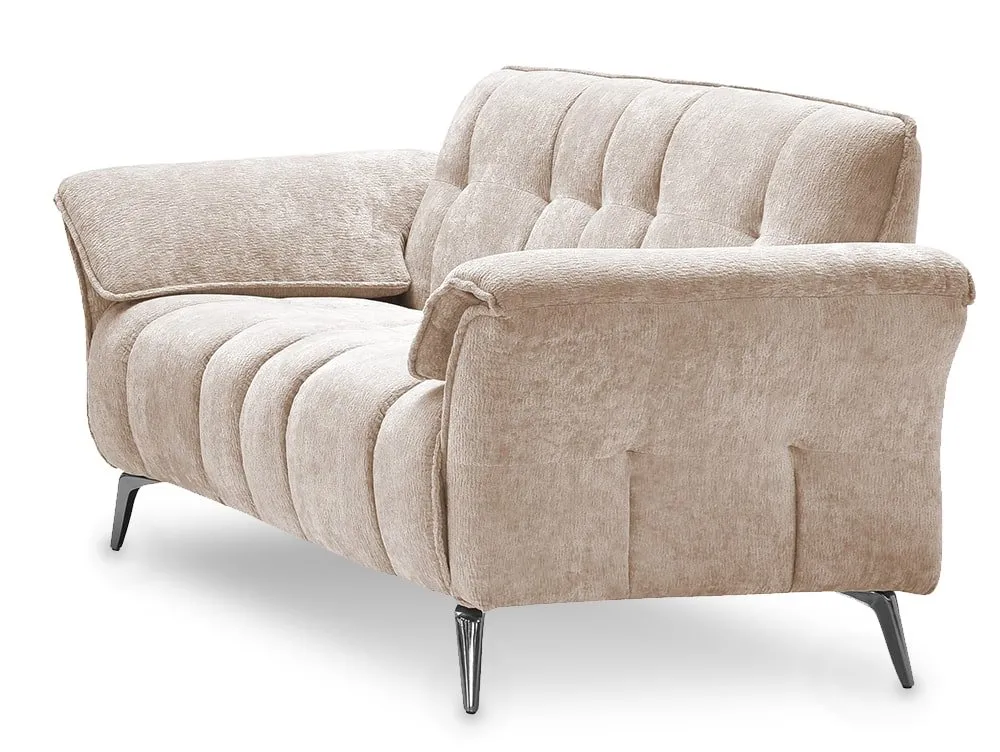 Seconique Seconique Amalfi Champagne Fabric 3 Seater Sofa