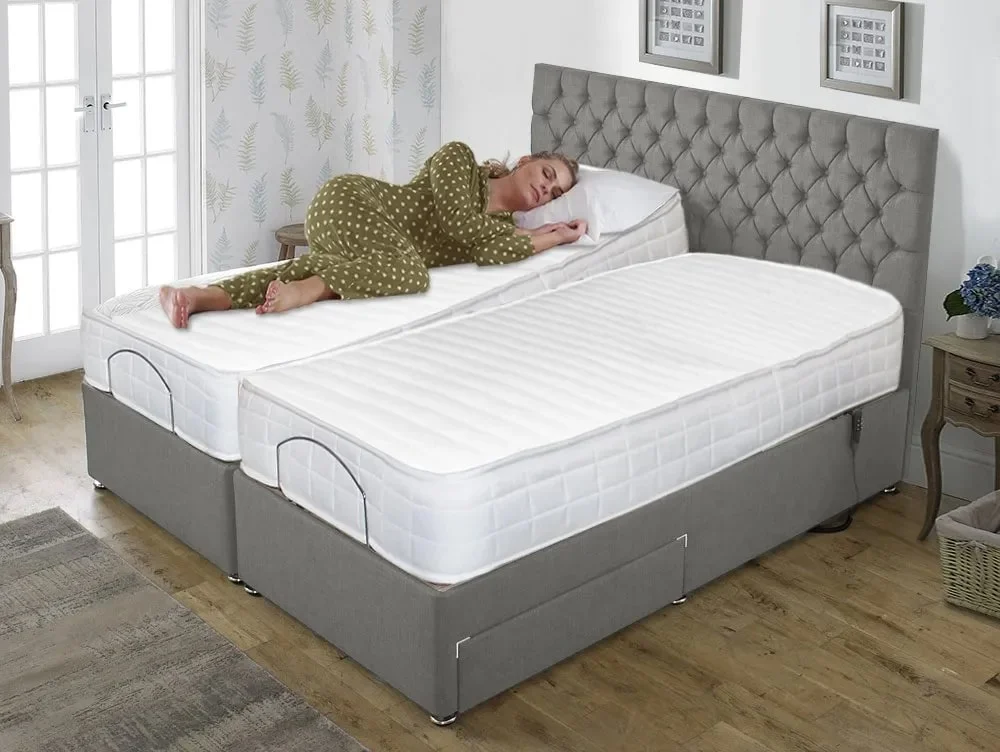 Flexisleep Flexisleep Backcare and Memory Extra Firm Dual Tension Electric Adjustable 6ft Super King Size Bed (2 x 3ft)